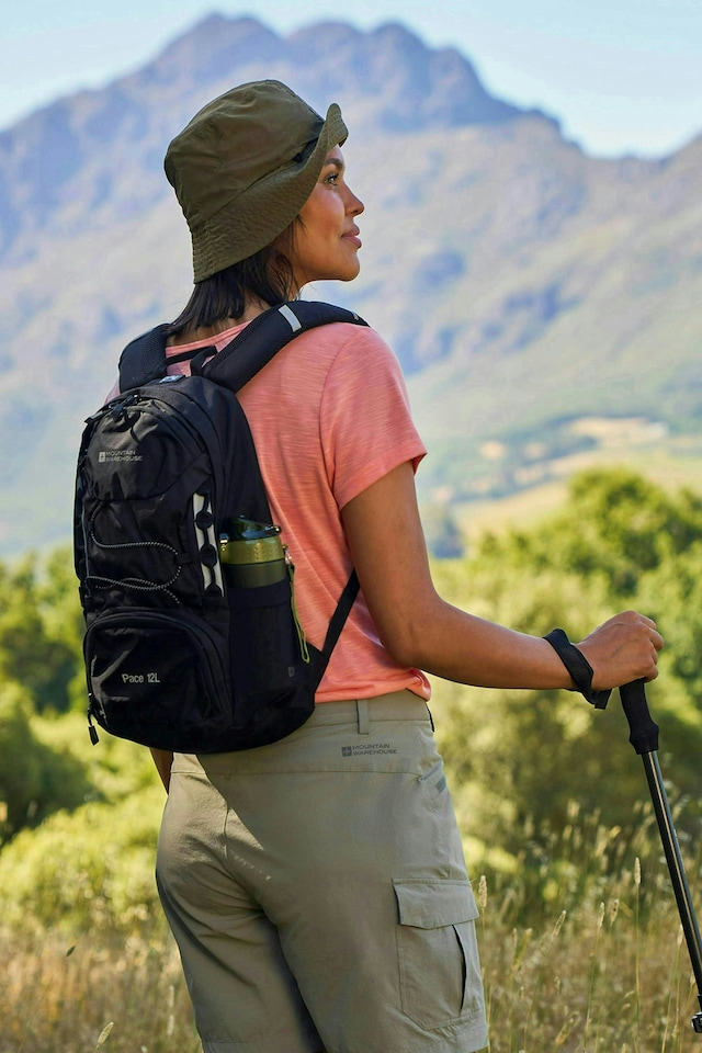 image 1 of Mountain Warehouse Pace 12L Rucksack Lightweight Hydration Compatible Backpack | Black