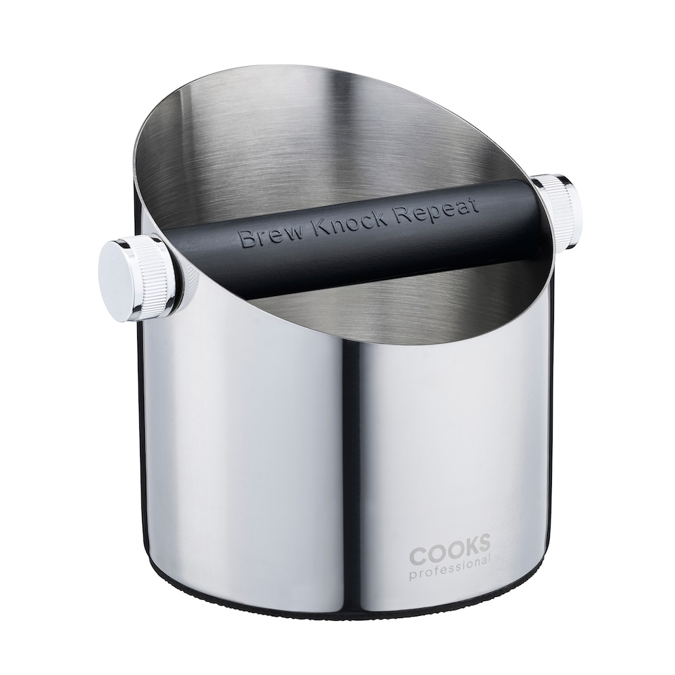 image 1 of Cooks Professional Steel Espresso Knock Box - Coffee Grounds Bin