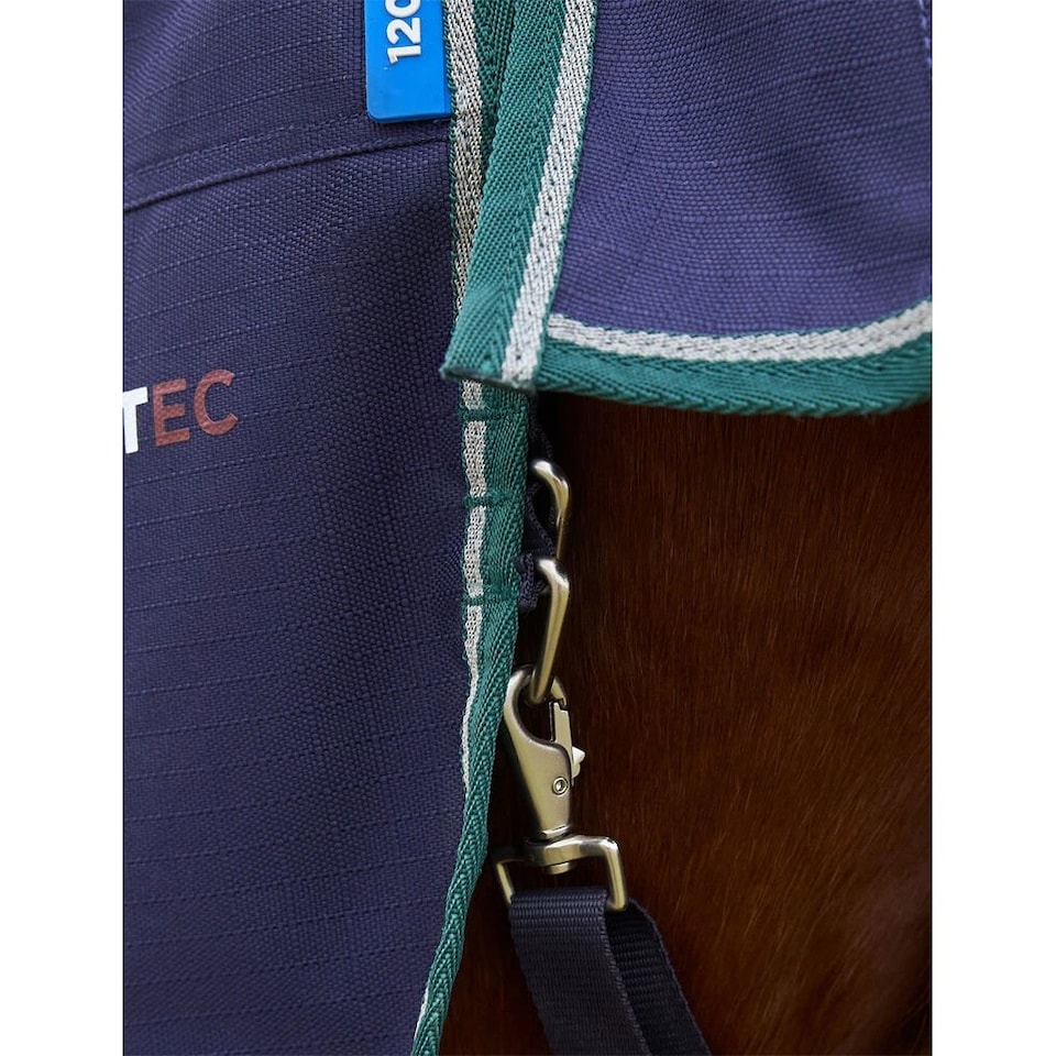 image 1 of Weatherbeeta Comfitec Plus Dynamic Standard-Neck 100g Horse Turnout Rug | Blue | Navy/Forest Green | 7Ft | 1