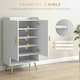 image 5 of HOMCOM Shoe Storage Cabinet with 2 Doors for 15 Pairs of Shoes, White