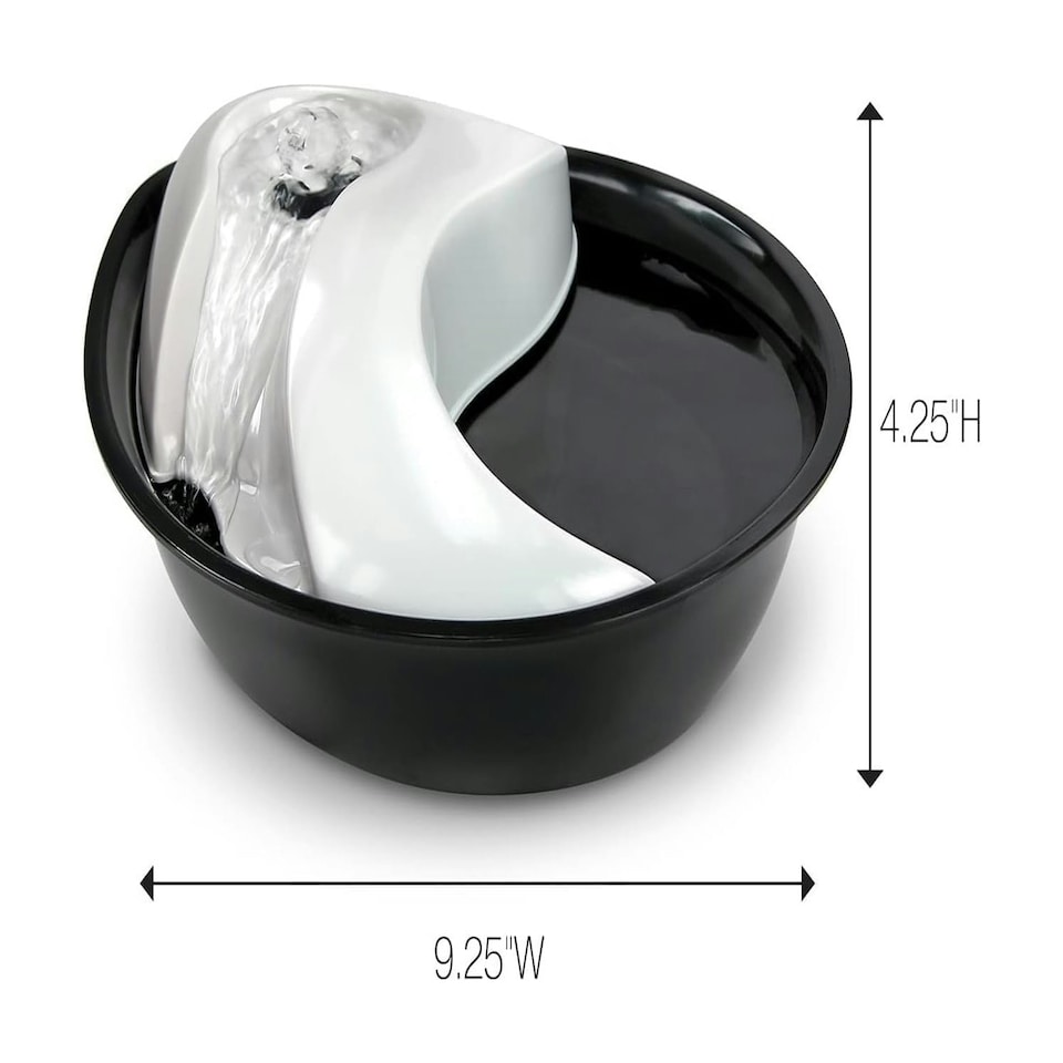 image 1 of Pet Cat & Dog Drinking Water Fountain Bowl Automated Purifier & Filtered Black
