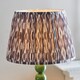 image 4 of Higgledy Gloss Cotswold Green Paint Floor Lamp with Pearl Grey Fabric Ikat Shade 35cm E27