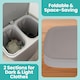 image 5 of 90L Laundry Basket with Lid & 2 Removable Bags, Washing Bin with Plastic Frame