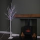 image 6 of 1.8m (6ft) Outdoor Christmas Light Up White Birch Tree with 80 Multicoloured LEDs