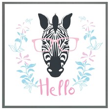 Hello zebra (Picture Frame) Grey | XS