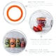 image 2 of Argon Tableware Glass Storage Jar Seals - Large - Orange - Pack of 6