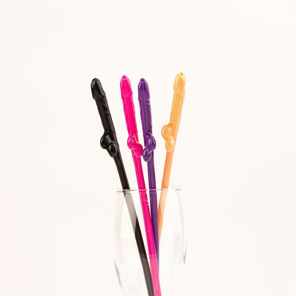 image 1 of 10PC Hen Party Willy Glow in Dark Straws Classy Team Bride to Be Drink Accessories Novelty Wedding Décor