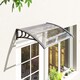 image 2 of Outsunny Outdoor Window Door Canopy Fixed Awning Porch UV Water Cover White | White | White | 1