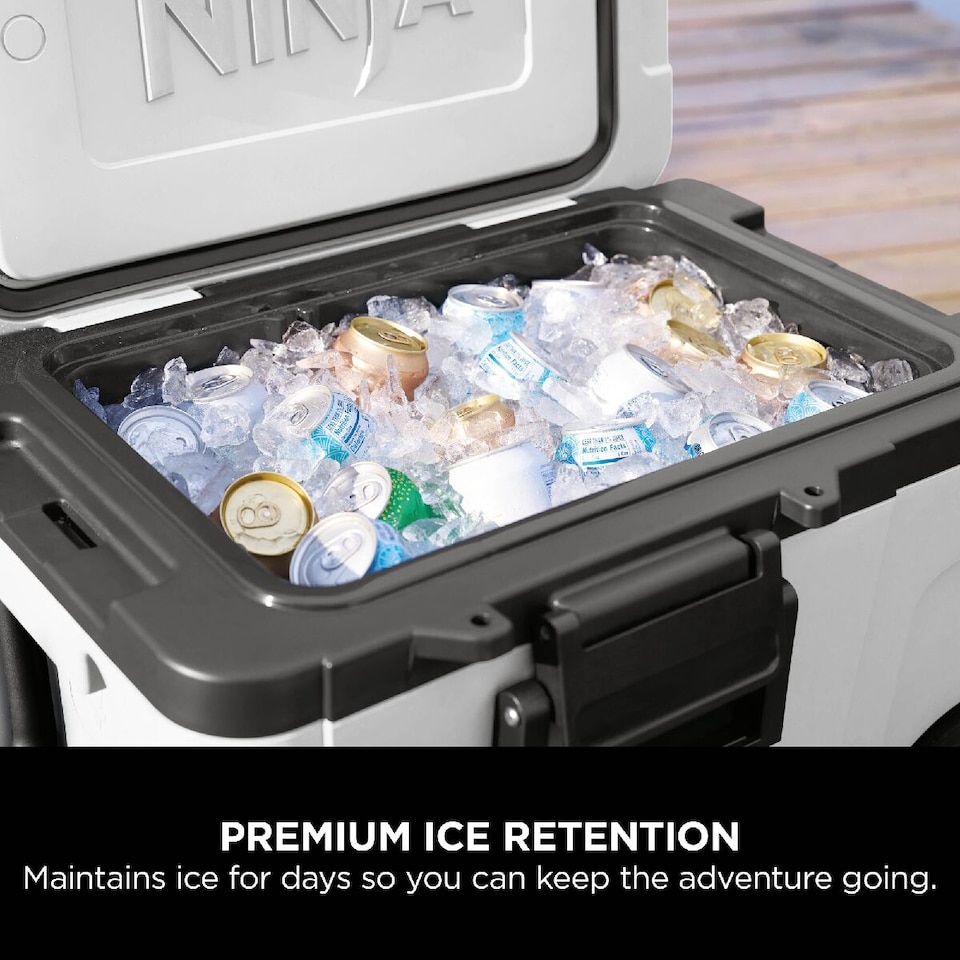 image 1 of Ninja FrostVault 45QT/42L Wheeled Cooler with Dry Zone, Cloud White FB245UKWH