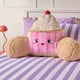 image 2 of OHS Sprinkles the Cupcake Cuddle Cushion Novelty Reading Pillow