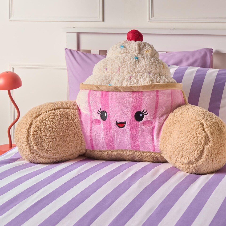 image 1 of OHS Sprinkles the Cupcake Cuddle Cushion Novelty Reading Pillow