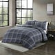 image 1 of Wesley Checked Duvet Cover Set - Double - Blue