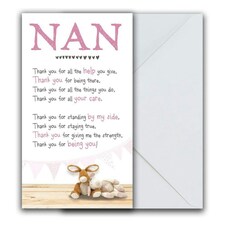 Nan Birthday Card, Nice Words Nan Birthday Cards, Happy Birthday Nan Card, Nan, Birthday Card, 130x235mm