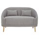image 1 of Interiors By Premier Stylish Grey Linen Sofa, Contemporary Seater Sofa For Livingroom, Comfortable Mid Century Sofa For Bedroom Grey