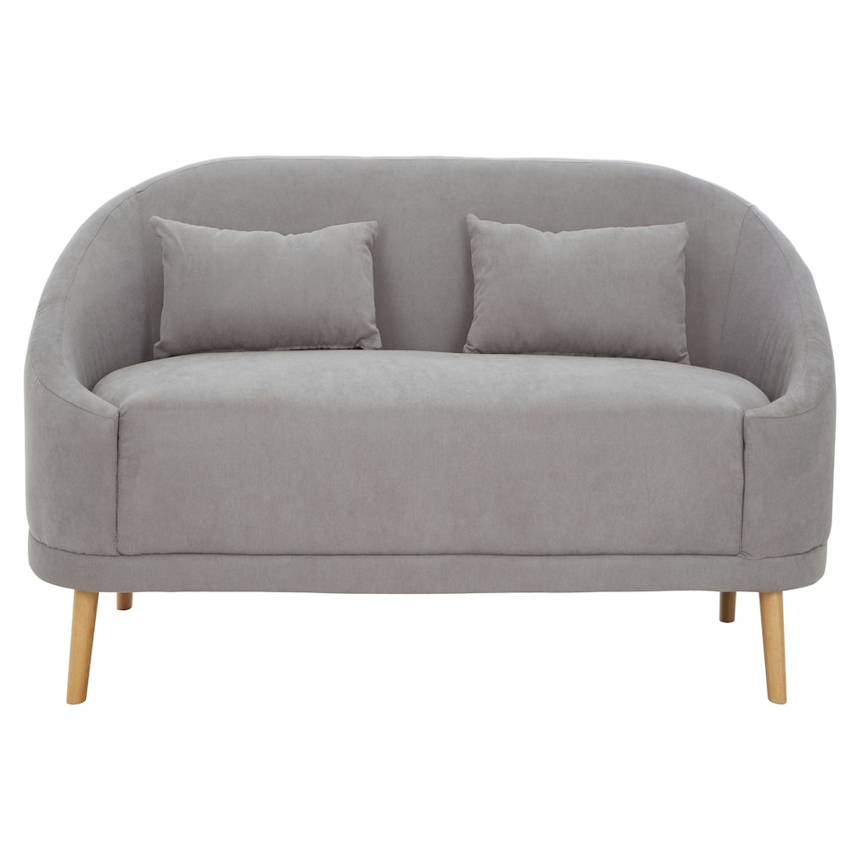 image 1 of Interiors By Premier Stylish Grey Linen Sofa, Contemporary Seater Sofa For Livingroom, Comfortable Mid Century Sofa For Bedroom Grey