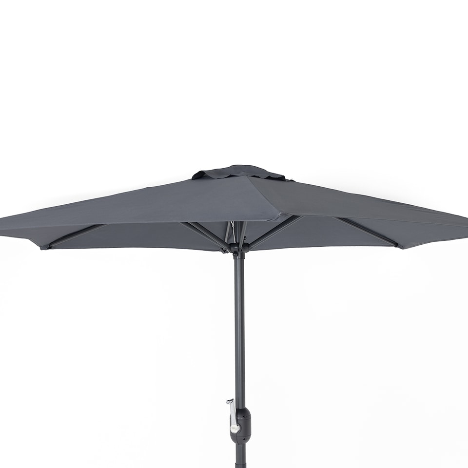 image 1 of Charles Bentley 2m Garden Patio Market Umbrella Crank Function - Grey