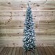 image 2 of 5.5ft (1.7m) Premier Snow Flocked Spruce Pine Slim Christmas Tree in Green