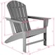 image 5 of Garden Chair - Adirondack design, high backrest, wide armrests Grey | Light Grey