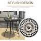 image 5 of Outsunny 60cm Mosaic Round Bistro Table Outdoor Garden Side Table, Green 