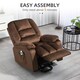 image 8 of HOMCOM Velvet Riser and Recliner Chair for the Elderly, Quick Assembly, Fabric Overstuffed Lift Chair with Vibration Massage and Heat, Remote Control, Side Pockets, Dark Brown | Brown | Dark brown