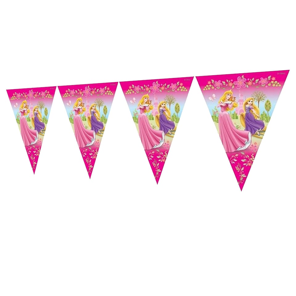 image 1 of Disney Princess Summer Palace Pennant Banner - Pink - One Size