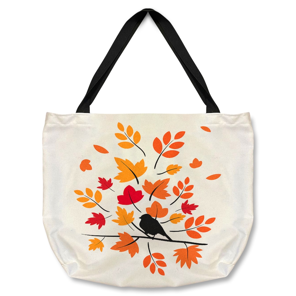 Autumn Bird On Branch Tote bat | Multi