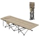 image 1 of Outsunny Camping Bed for Adults with Cushion, Headrest, Side Pocket, Grey 