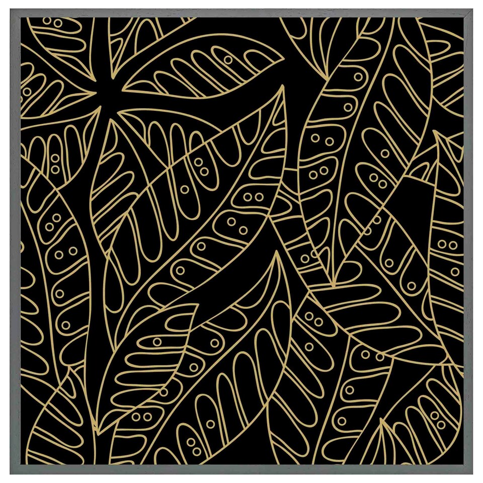 image 1 of Lined flower print (Picutre Frame) White | XS
