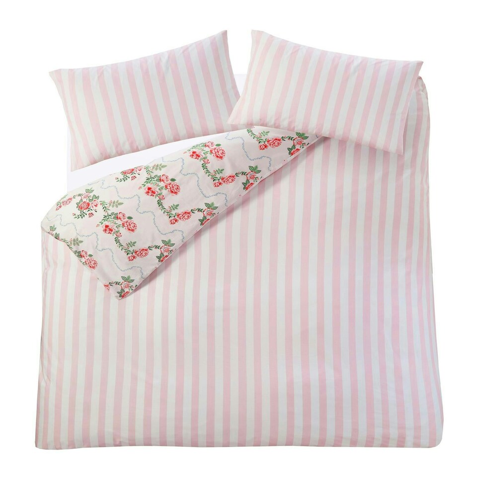 image 1 of Cath Kidston Rose Flutter Duvet Cover Set - Pink Pink | King