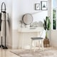image 4 of HOMCOM Dressing Table Vanity Set Make Up Desk with Mirror & Stool White