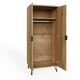 image 4 of FWStyle Fisso 2 Door Wardrobe Cracked Oak - Quick Click & Cam Assembly Orange