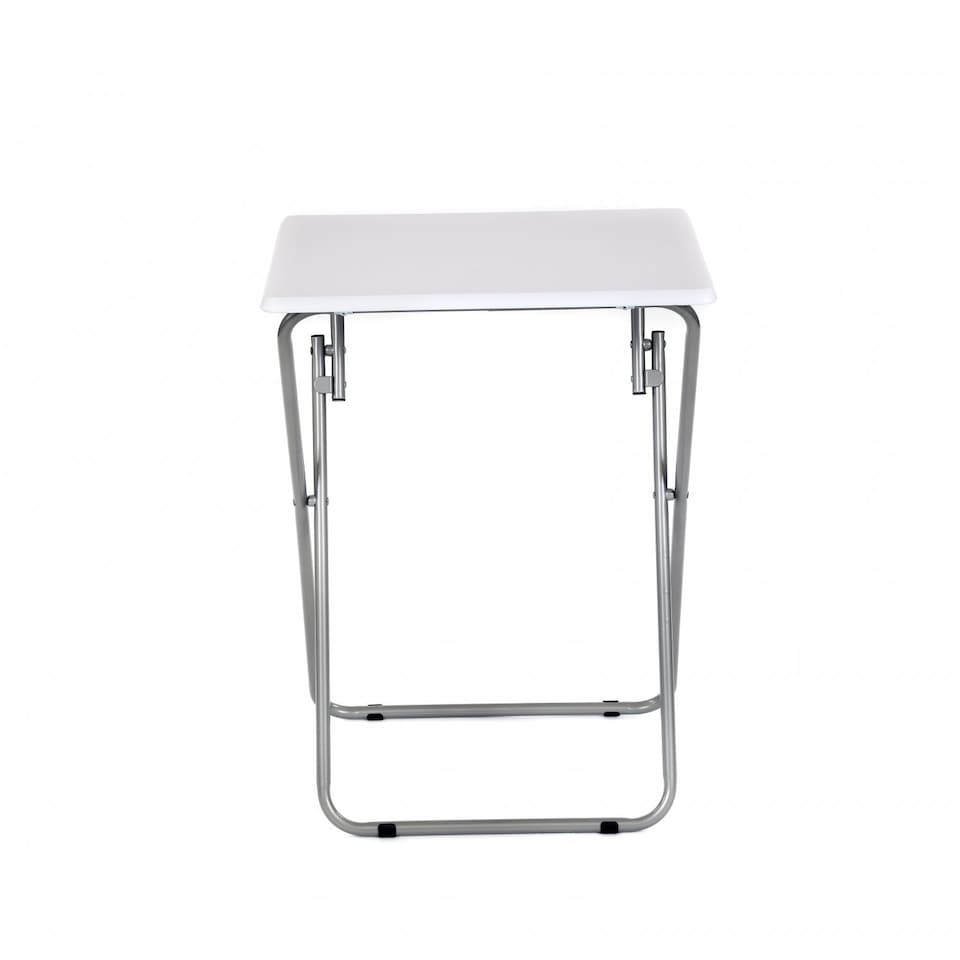 image 1 of Lightweight Portable Folding Snack Laptop TV Tray Table Desk | White