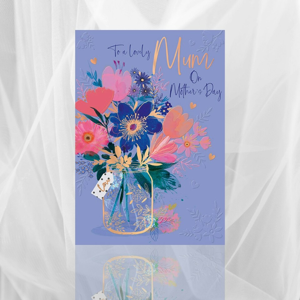 image 1 of Words 'n' Wishes Mother's Day Card for a Lovely Mum on Mother's Day, 23.5 x 16.5 cm,
