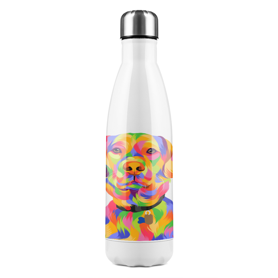 image 1 of Amazing Illustration Pop Art Designer Stainless Steel Bottle | Multi | 500ml