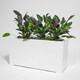 image 2 of Primrose White Gloss Polystone Rectangular Trough Planter 100cm