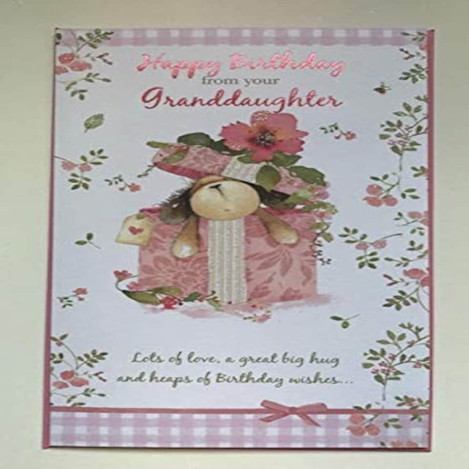 image 1 of Happy Birthday From Your Granddaughter Lots Of Love Card By Wishing Well