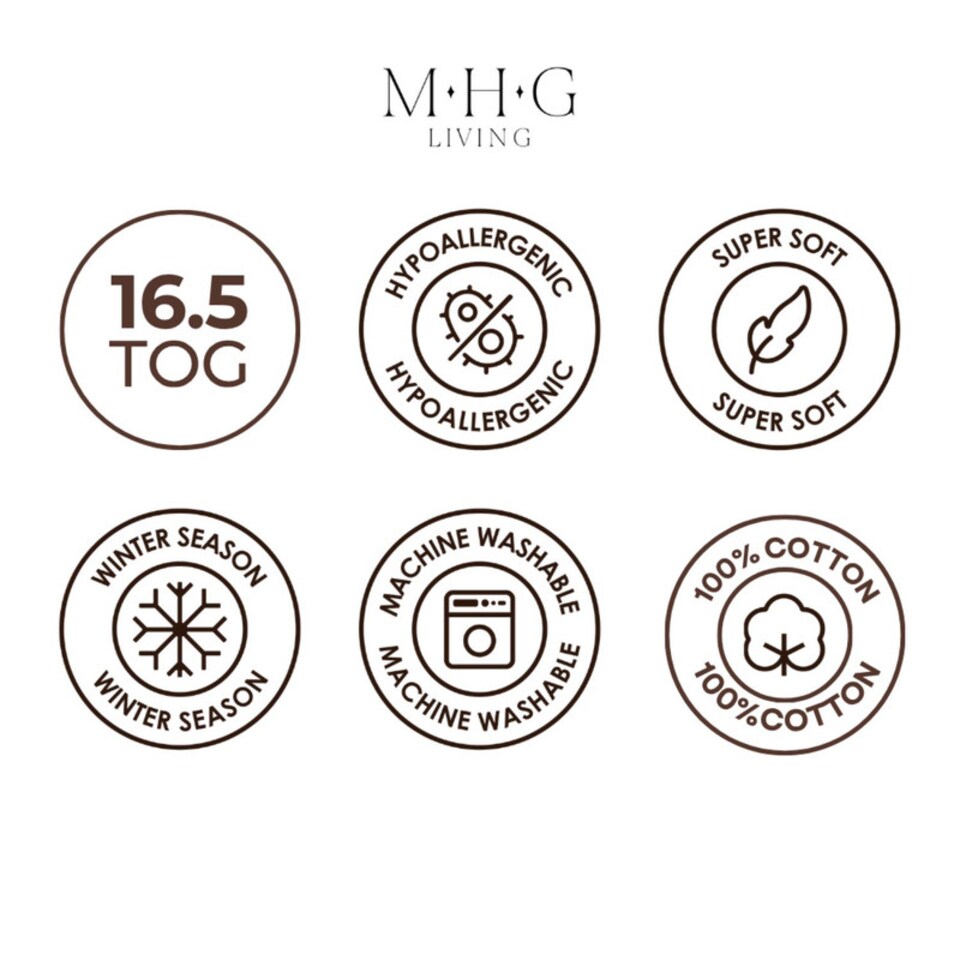 image 1 of MHG Living 100% Cotton 16.5 Tog Winter Duvet-Double