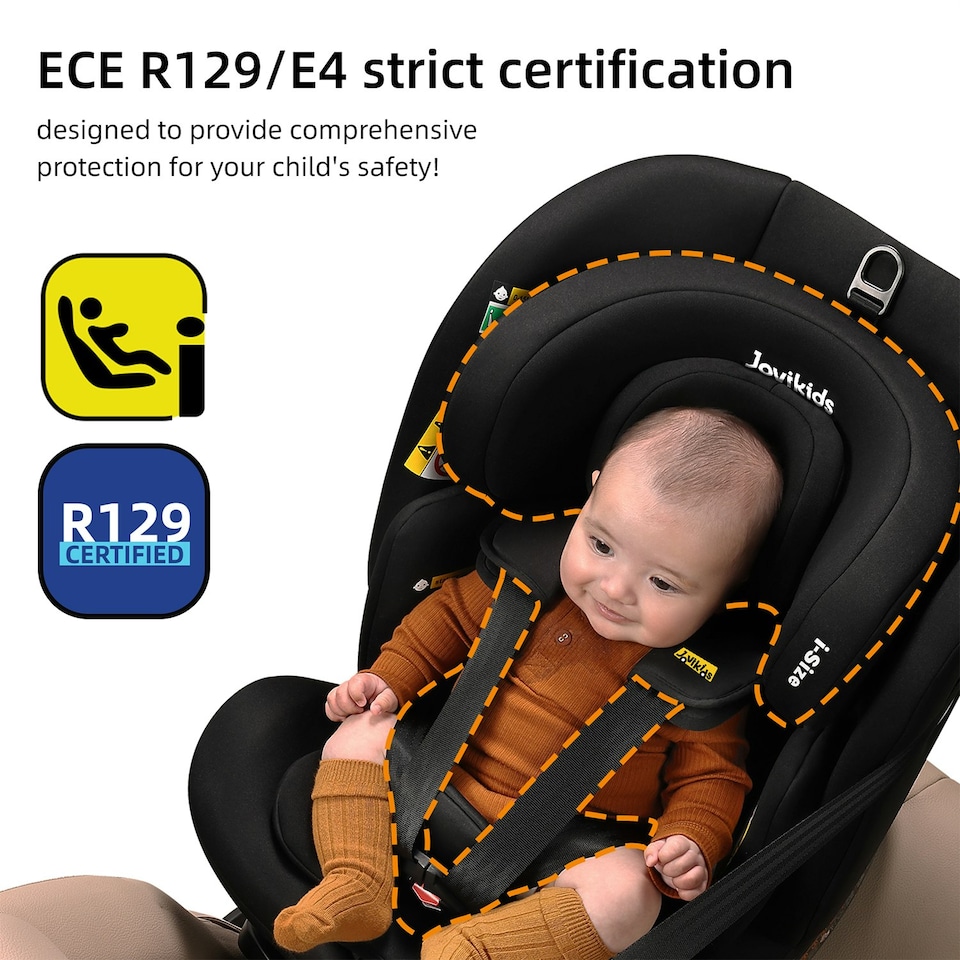 image 1 of JoviKids Spin Ranger TT Car Seat Black Black