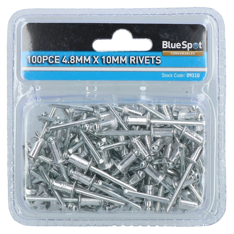 image 1 of 300 Metric Aluminium Blind Pop Pot Rivets Set Fastener Fastening 4.8mm x 10mm