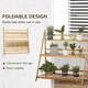 image 4 of Outsunny 3-Tier Folding Bamboo Plant Stand Display Rack Indoor Outdoor