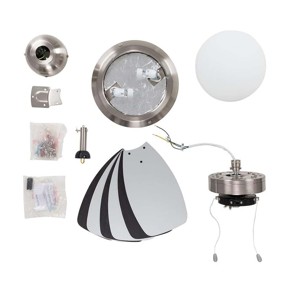 image 1 of ValueLights Spitfire 30 Inch Ceiling Fan with Light and Bulbs