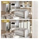 image 3 of COSTWAY 4-Panel Room Divider Folding Privacy Screen White White