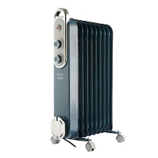 Rediffusion Vintage 9 Fin Oil Filled Radiator - Blue