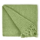 image 1 of Waffle Collection Recycled Cotton Throw in Pistachio (70" x 100") | Green | Green