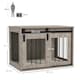 image 7 of PawHut Dog Crate Furniture with Removable Cushion, for Medium Dogs - Brown