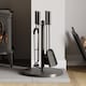 image 7 of Fire Vida 5 Piece Warwick Companion Set Fireside Fireplace Accessory, Black