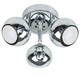 image 4 of ValueLights Retro Silver Chrome 3 Way Round Plate Adjustable Eyeball Ceiling Spotlight
