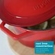 image 2 of Argon Tableware 2.3L Shallow Cast Iron Casserole Dish with Self-Basting Lid - 2.43QT Dutch Oven Roasting Dish | Red | Red Ombre | 2