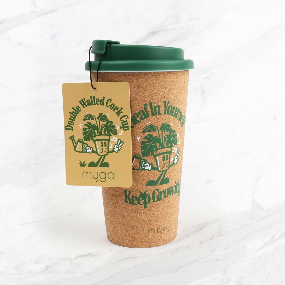 image 1 of Myga Double Walled Cork Cup - Beleaf