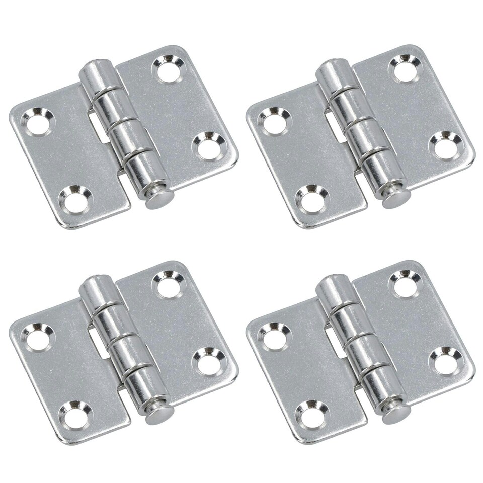 image 1 of Cabin Door Hinges 4 PACK Stainless Steel Boat Yacht Motor Home Locker Marine Silver